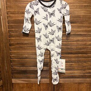 Kickee Pants Kids Long Sleeve Snap Footie Pajama Swallowtail